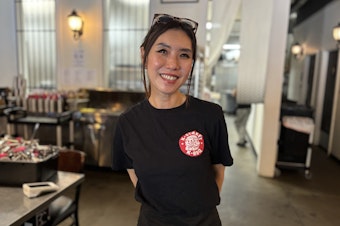 caption: Yoon Song at K-Street Korean Barbecue in Downtown Redmond, steps away from the new light rail station