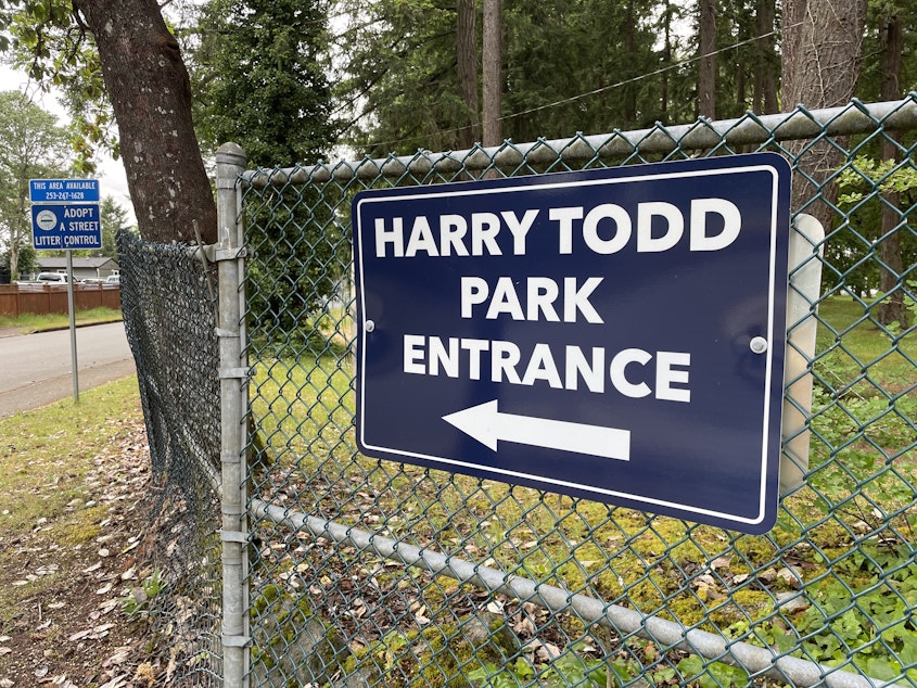 caption: The entrance of Harry Todd Park in Lakewood photographed May 29, 2025.
