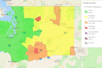 caption: Washington state's new air quality map.