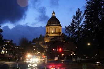 caption: FILE - The Washington state Capitol building is pictured, Tuesday, Jan. 9, 2024, in Olympia, Wash.  