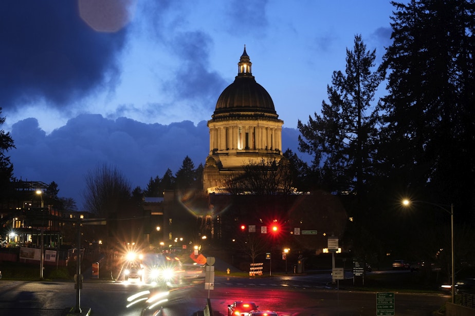 caption: FILE - The Washington state Capitol building is pictured, Tuesday, Jan. 9, 2024, in Olympia, Wash.