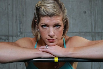 caption: Theresa Larson developed an eating disorder while in the Marine Corps.