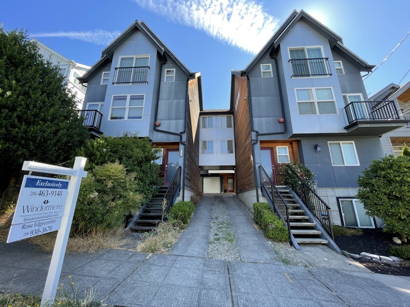 caption: Homes for sale in Rainier Valley, part of Seattle's South End.
