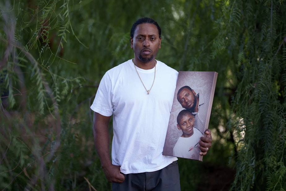 caption: Antonio Mays Sr., whose son was shot and killed at the Capitol Hill Occupied (or Organized) Protest, says he hasn’t heard anything from Seattle police since 2020