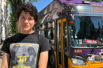 caption: Filmmaker, writer, photographer, and King County Metro Transit bus driver Nathan Vass.