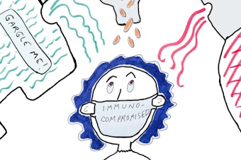 Illustration for coronavirus FAQ on protection for the immunocompromised.