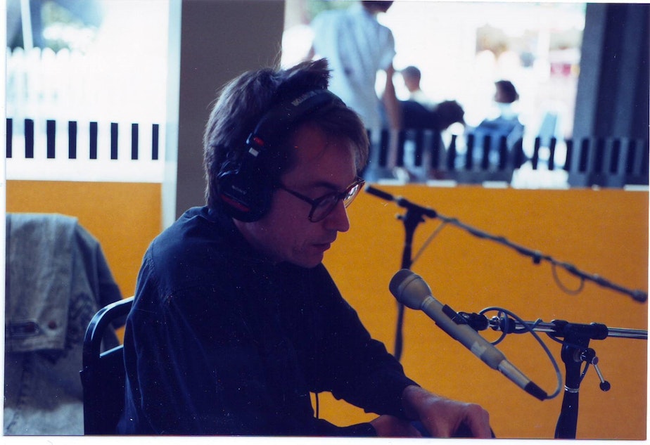 caption: KUOW's Ross Reynolds is retiring after 34 years at the station (and 5,500 hours of on-air hosting).