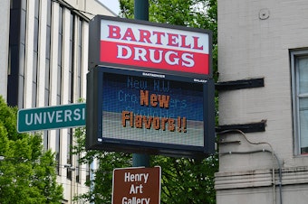 caption: Bartell Drugs is marketing a local label.