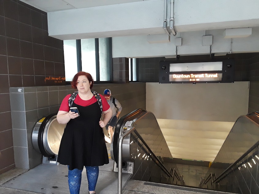 caption: KUOW listener Audrey Farmer was curious about why escalators on her commute seem to break down so often.