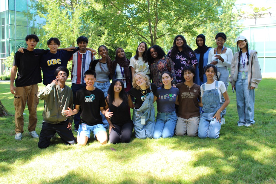 caption: The summer 2023 class of RadioActive Youth Media.
