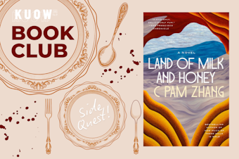 caption: Meet Me Here co-host Katie Campbell recently interviewed C Pam Zhang, author of "Land of Milk and Honey," who will be at Town Hall Seattle on May 8, 2025.