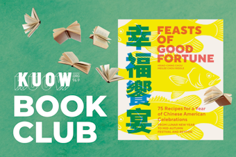 caption: The KUOW Book Club is cooking with "Feasts of Good Fortune" by Hsiao-Ching Chou and Meilee Chou Riddle in February 2025.